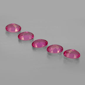 Pedras preciosas de topázio místico vermelho natural de  ct, corte oval, VVS