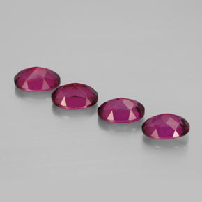Pedras preciosas de topázio místico vermelho natural de  ct, corte oval, VVS-VS