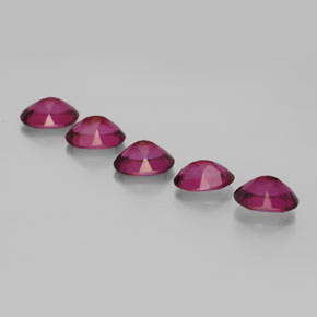 Pedras preciosas de topázio místico vermelho natural de  ct, corte oval, VVS-VS