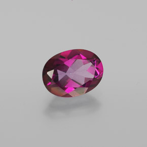 Topázio Místico Rosa Arroxeado Natural 1.47ct, Corte Oval, VVS-VS