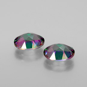 Pedras preciosas de Topázio Místico arco-íris multicolorido natural de  ct, Corte Oval, VVS-VS