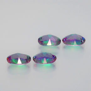 Pedras preciosas de topázio místico multicolorido natural de  ct, corte oval, VVS-VS