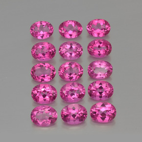 Pedras preciosas de topázio místico rosa natural de  ct, corte oval, VVS-VS