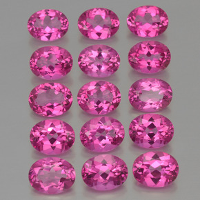 Pedras preciosas de topázio místico rosa natural de  ct, corte oval, VVS-VS