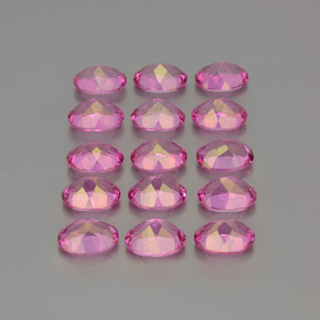 Pedras preciosas de topázio místico rosa natural de  ct, corte oval, VVS-VS