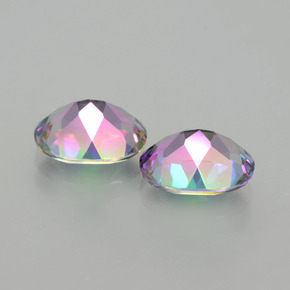 Pedras preciosas de topázio místico multicolorido natural de  ct, corte oval, VS