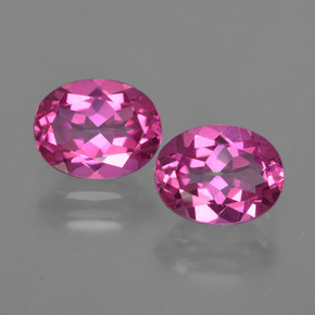 Pedras preciosas de topázio místico rosa natural de  ct, corte oval, VS