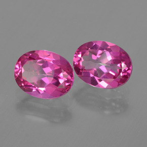 Pedras preciosas de topázio místico rosa natural de  ct, corte oval, VS