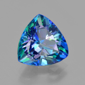 Topázio místico multicolorido natural 4,74ct, trillion, VVS-VS