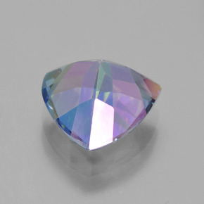 Topázio místico multicolorido natural 4,74ct, trillion, VVS-VS