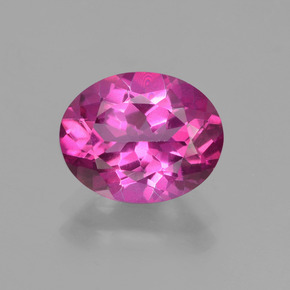 Topázio místico rosa natural 3,10ct, corte oval, VVS-VS