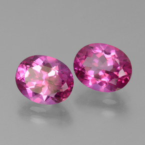 Pedras preciosas de Topázio Místico Rosa Arroxeado natural de  ct, Corte Oval, VS