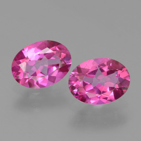 Pedras preciosas de topázio místico rosa natural de 2,86 ct, corte oval, VS