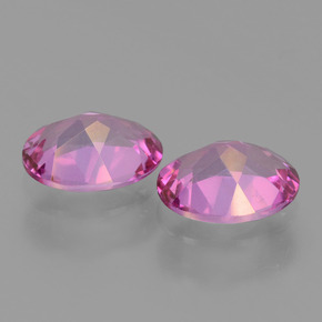Pedras preciosas de topázio místico rosa natural de 2,86 ct, corte oval, VS