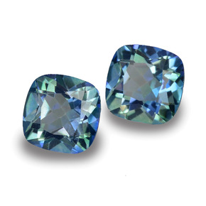 Pedras preciosas de topázio místico multicolorido natural de  ct, almofada cortada, VVS-VS