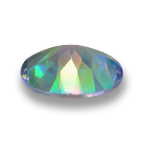 Topázio Místico Multicolorido Natural 2,78ct, Corte Oval, VVS-VS
