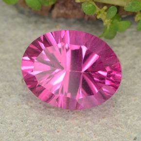 Topázio místico rosa natural 2,24ct, corte oval, VS-SI
