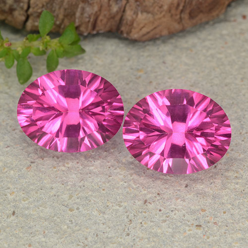 Pedras preciosas de topázio místico rosa natural de 4,72 ct, corte oval, VVS-VS