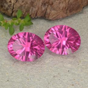 Pedras preciosas de topázio místico rosa natural de 4,72 ct, corte oval, VVS-VS