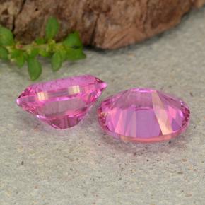 Pedras preciosas de topázio místico rosa natural de 4,72 ct, corte oval, VVS-VS