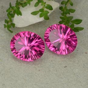 Pedras preciosas de Topázio Místico Magenta Profundo natural de 10.82 ct, Corte Oval, VS