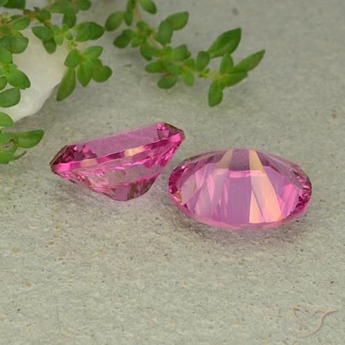 Pedras preciosas de topázio místico rosa natural de 10,01 ct, corte oval, VVS-VS