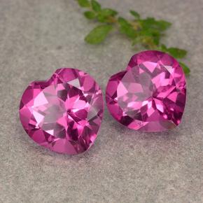 Pedras preciosas de Topázio Místico Magenta Profundo natural de 10.56 ct, Formato de coração, VVS-VS