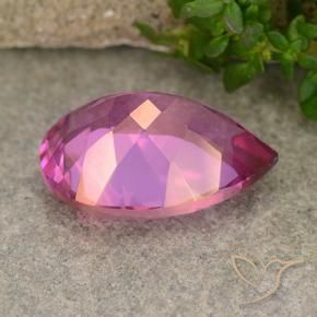 Topázio Místico Rosa escuro Natural 6.03ct, Formato de pêra, VVS-VS