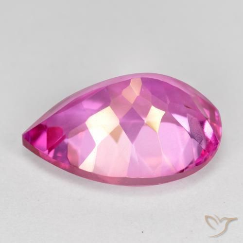 Topázio Místico Rosa quente Natural 7.00ct, Formato de pêra, VVS-VS