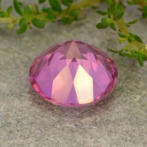 Topázio místico magenta profundo natural 4,36ct, corte redondo, VVS-VS