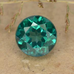 Topázio Místico Azul verde Natural 1.65ct, Corte Redondo, VVS-VS