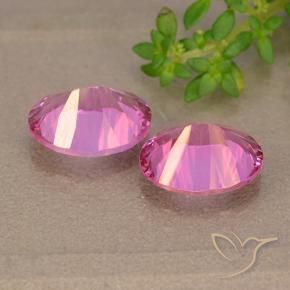 Pedras preciosas de topázio místico rosa natural de 5,93 ct, corte oval, VVS-VS