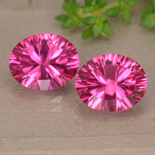 Pedras preciosas de Topázio Místico Rosa escuro natural de 6.23 ct, Corte Oval, VS