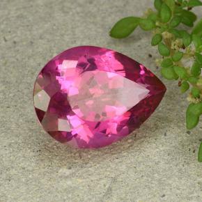 Topázio Místico Rosa médio-escuro Natural 9.60ct, Formato de pêra, VVS