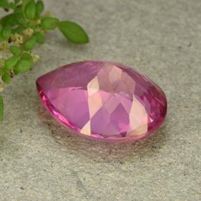 Topázio Místico Rosa médio-escuro Natural 9.60ct, Formato de pêra, VVS