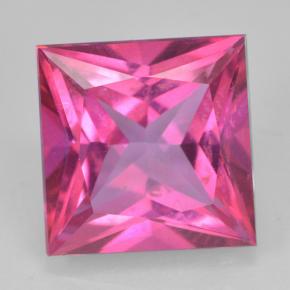 Topázio Místico Rosa médio-escuro Natural 5.93ct, Quadrado, VVS-VS