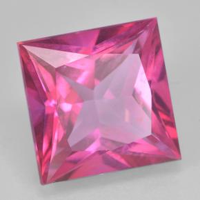 Topázio Místico Rosa médio-escuro Natural 5.93ct, Quadrado, VVS-VS