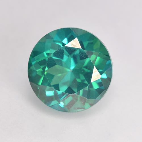 Topázio Místico Verde azulado Natural 2.58ct, Corte Redondo, VS