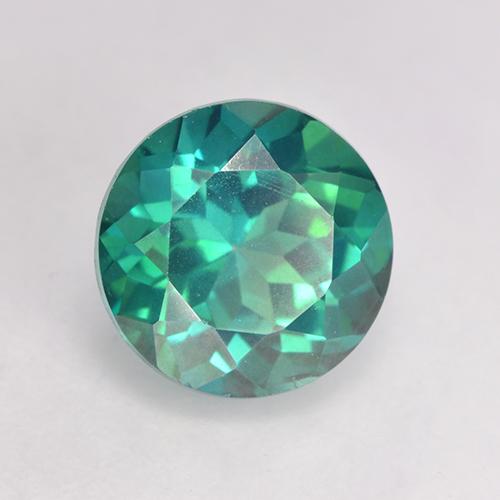 Topázio Místico Verde azulado Natural 2.58ct, Corte Redondo, VS