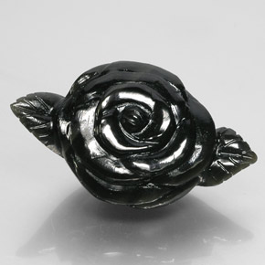 Jade nefrita preto natural 57,95ct, forma extravagante, opaco