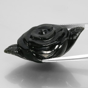 Jade nefrita preto natural 57,95ct, forma extravagante, opaco