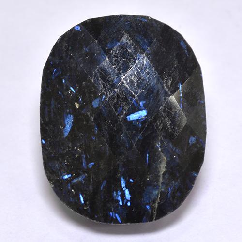 Nuummite Preto Natural 28.97ct, Almofada cortada, Opaco