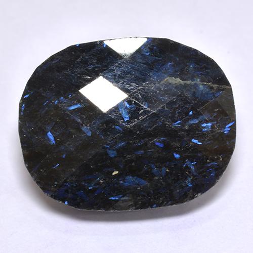 Nuummite Preto Natural 28.97ct, Almofada cortada, Opaco
