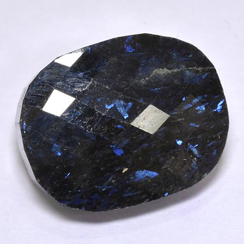 Nuummite Preto Natural 28.97ct, Almofada cortada, Opaco
