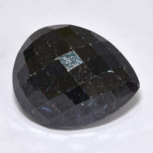 Nuummite Preto Natural 12.67ct, Formato de pêra, Opaco