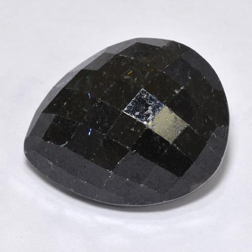 Nuummite Preto Natural 12.67ct, Formato de pêra, Opaco