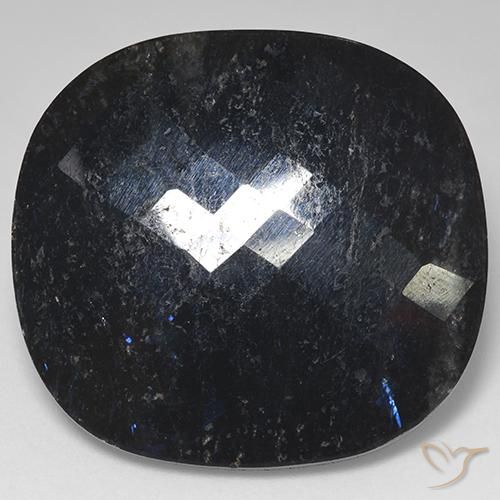 Nuummite Preto com brilho azul Natural 40.32ct, Almofada, Opaco