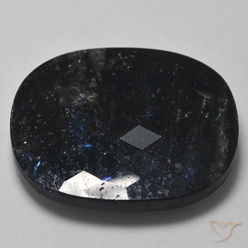 Nuummite Preto com brilho azul Natural 40.32ct, Almofada, Opaco