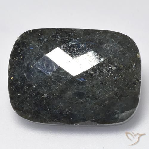 Nuummite Preto com brilho azul Natural 19.25ct, Almofada, Opaco