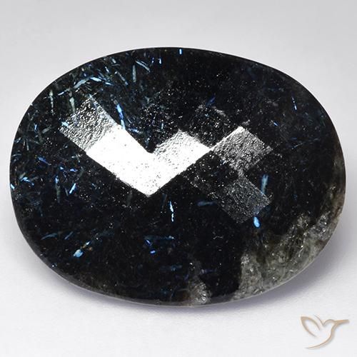 38.94ct Natural Preto Nuummite, oval, Opaco
